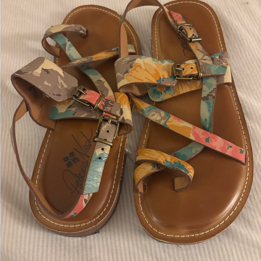 Patricia Nash Multicolor Floral Sandals